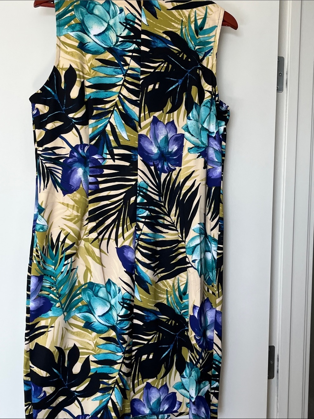 Laura Tropical Floral Sleeveless Shift Dress - Blue & Teal NWT - Picture 9 of 9